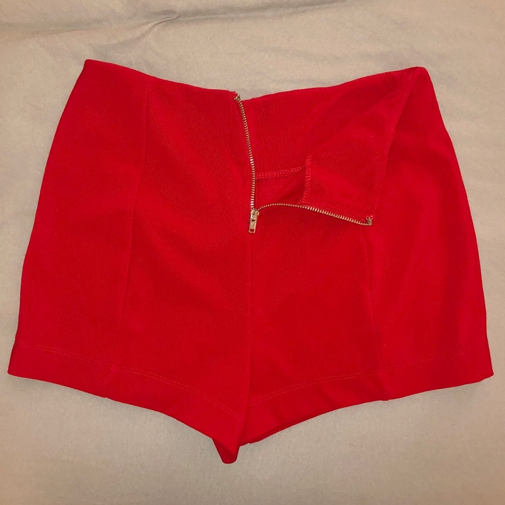 High Waisted RED Shorts - Medium